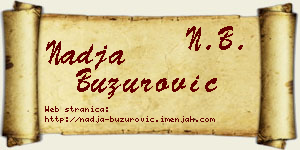 Nadja Buzurović vizit kartica
